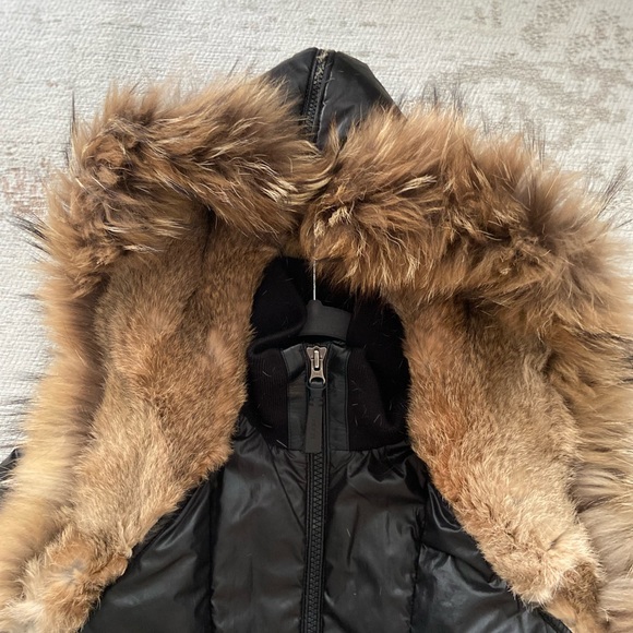 Mackage black winter coat with fur hood - Picture 9 of 15